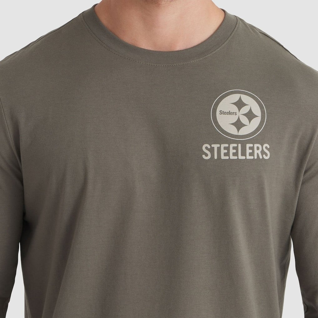 Pittsburgh Steelers 2025 Salute to Service Sideline Long Sleeve T-Shirt - Olive - Image 3