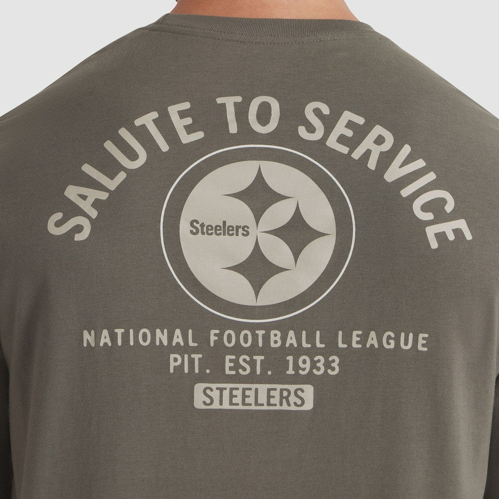 Pittsburgh Steelers 2025 Salute to Service Sideline Long Sleeve T-Shirt - Olive - Image 6