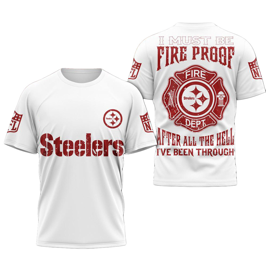Pittsburgh Steelers 2026 Built By Fire T-Shirt Pittsburgh Steelers Merch Gift Ideas Fireman