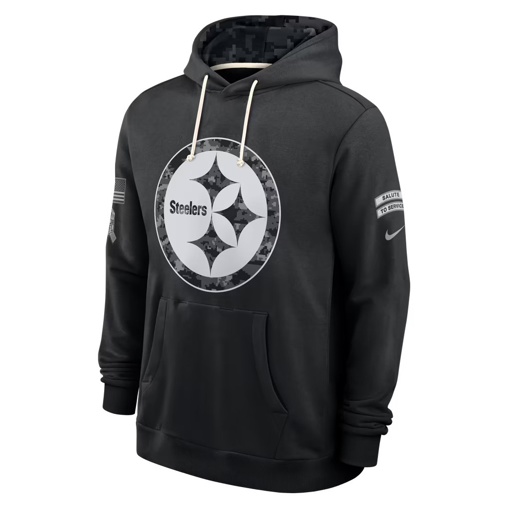 Pittsburgh Steelers 2026 Salute To Service Collection NFL Merch Steelers Football Hoodie Black