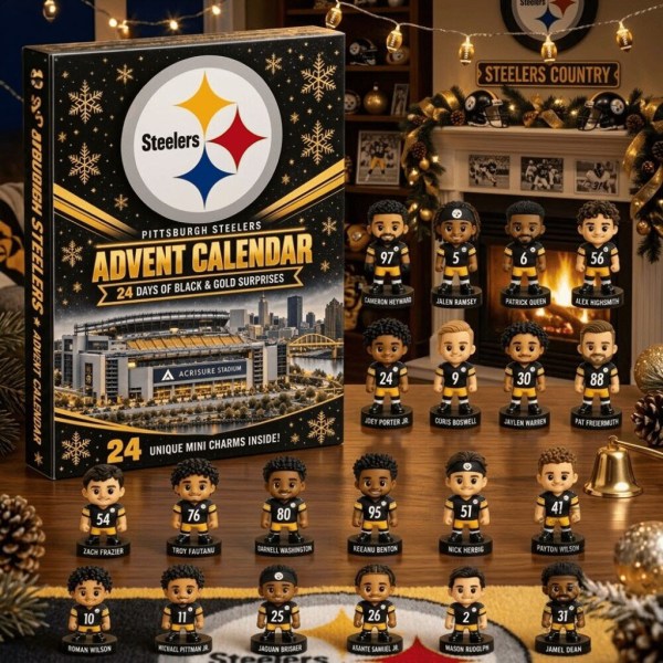 Pittsburgh Steelers Advent Calendar 2026 Christmas Tree Ornaments Steelers Merch Fan Gifts - Image 2