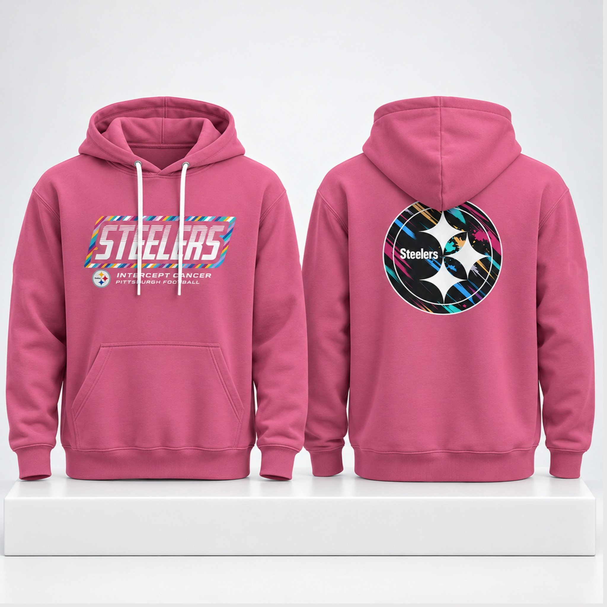 Pittsburgh Steelers Crucial Catch Pink 2026 Hoodie NFL Crucial Catch Merch Gifts For Football Fan