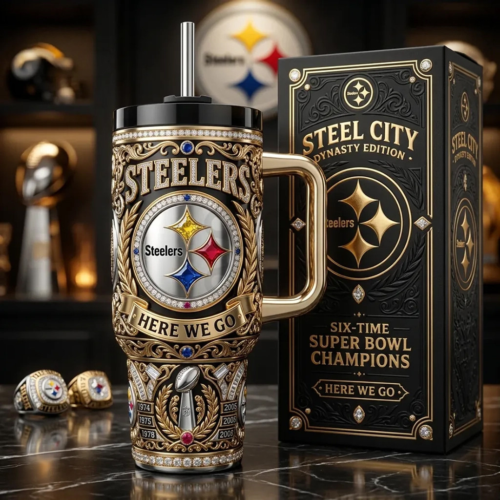 Pittsburgh Steelers Here We Go Tumbler Steelers Merch Presents For Football Fans
