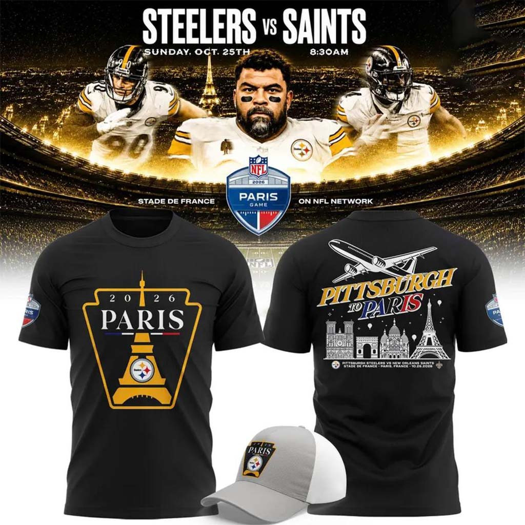 Pittsburgh Steelers Merch 2026 Paris Game Collection T-Shirt Presents For Football Fans