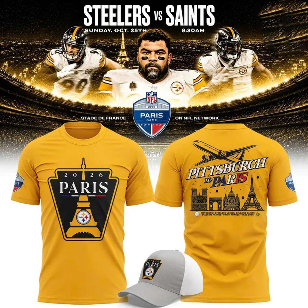 Pittsburgh Steelers Merch 2026 Paris Game Graphic T-Shirt Unique Gifts For Football Fans