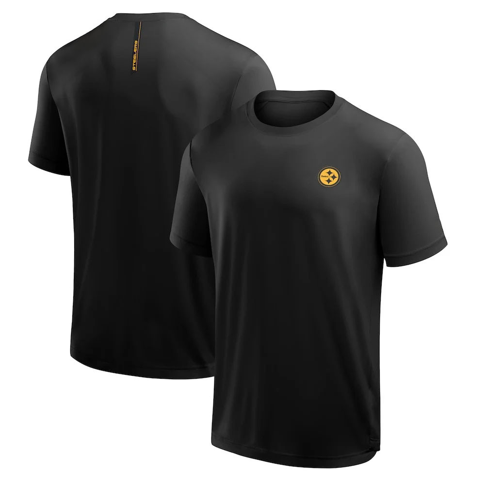 Pittsburgh Steelers Merch - Men's Fanatics Front Office Move Mono T-Shirt, Black - Best Birthday Gift For Football Lovers