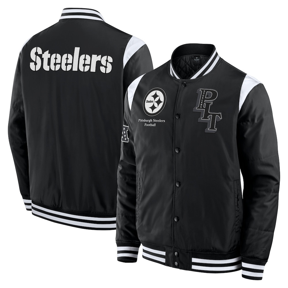 Pittsburgh Steelers Merch - Unisex Fanatics Elements Elite Full-Snap Jacket, Black - Best Presents For Football Fans