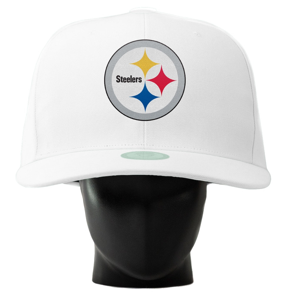 Pittsburgh Steelers Merch - Unisex Noggin Boss Oversized Hat, White - Football Gifts For Him
