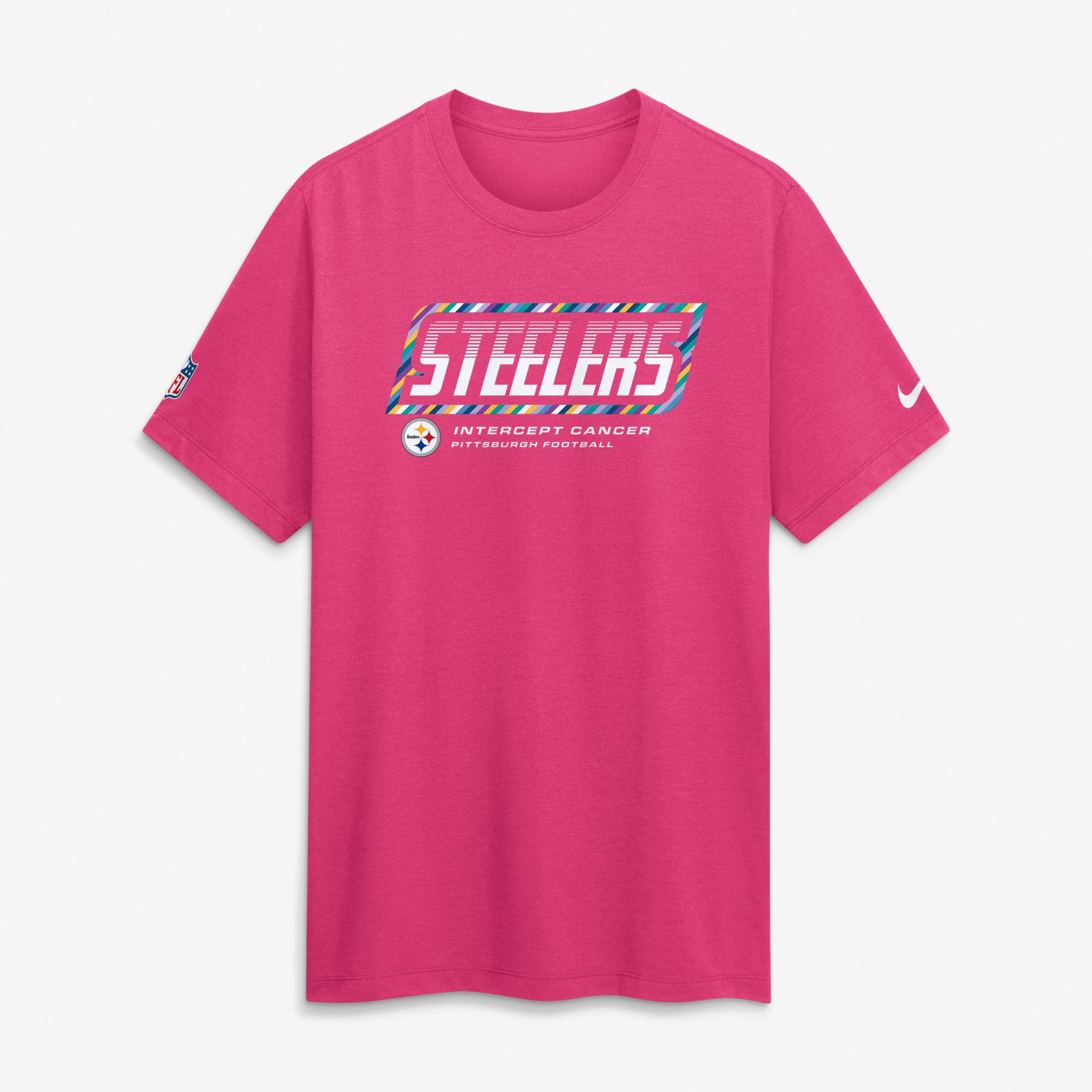 Pittsburgh Steelers NFL Crucial Catch Merch 2026 Tri-Blend Tee Pink Football Christmas Gifts