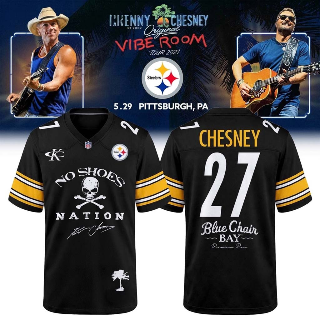 Pittsburgh Steelers X Kenny Chesney The Original Vibe Room Tour 2027 Football Jersey Fan Merch