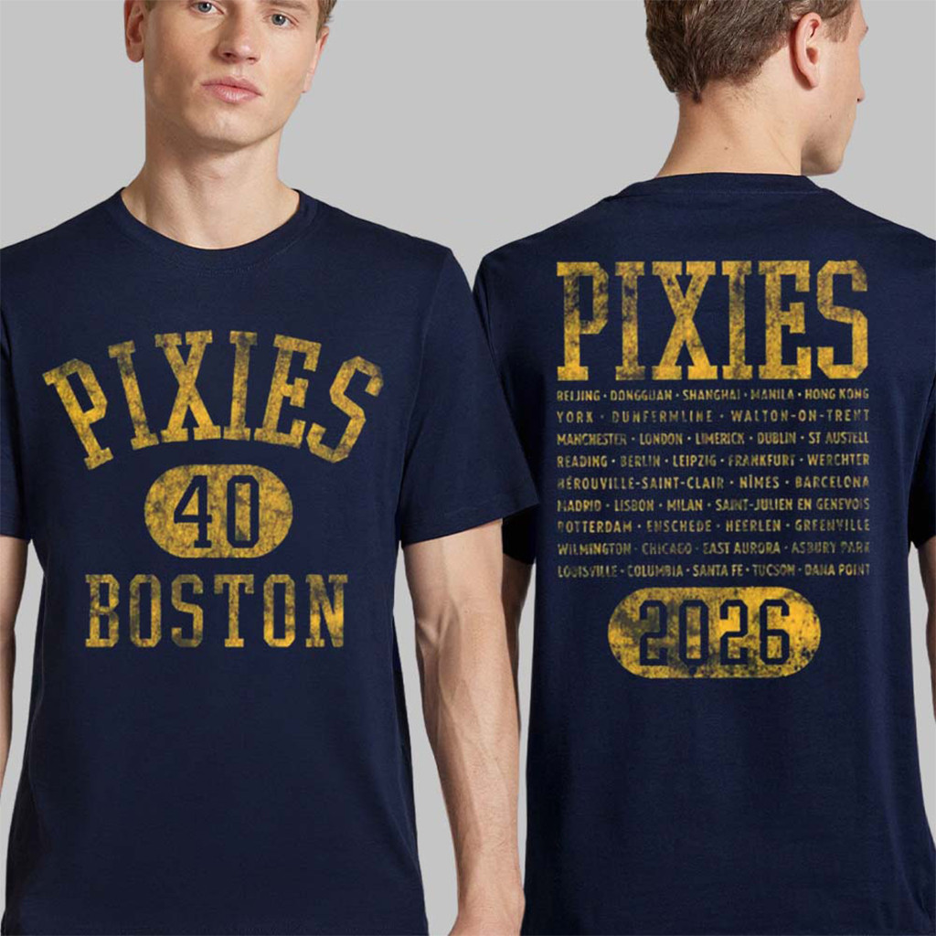 Pixies P40 World Tour 2026 Merch Pixies Collegiate T-Shirt Birthday Presents For Husband