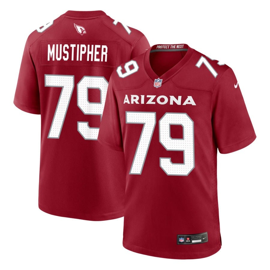 PJ Mustipher Arizona Cardinals 2025 Game Jersey - Cardinal
