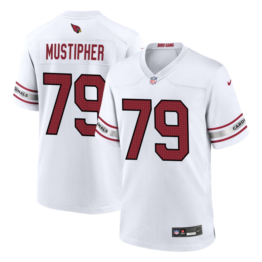 PJ Mustipher Arizona Cardinals 2025 Game Jersey - White