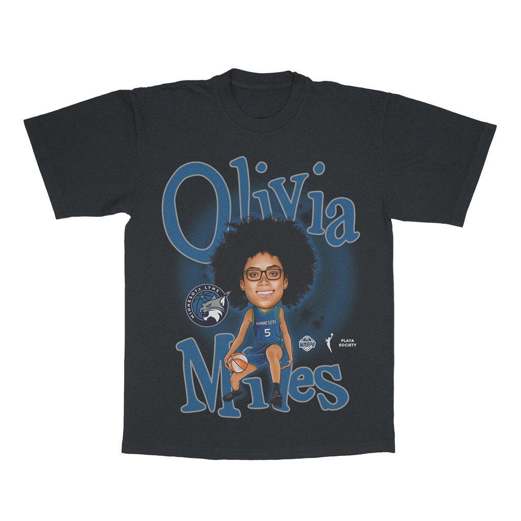 Playa Society Merch 2026 Playa Society WNBA Olivia Miles Draft T-Shirt MN Lynx Merch Fan Gifts