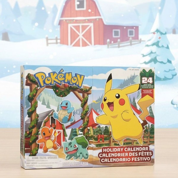 Pokemon 24-Piece Holiday Advent Calendar Surprises Countdown Box Pokemon Merch Christmas Gift - Image 2