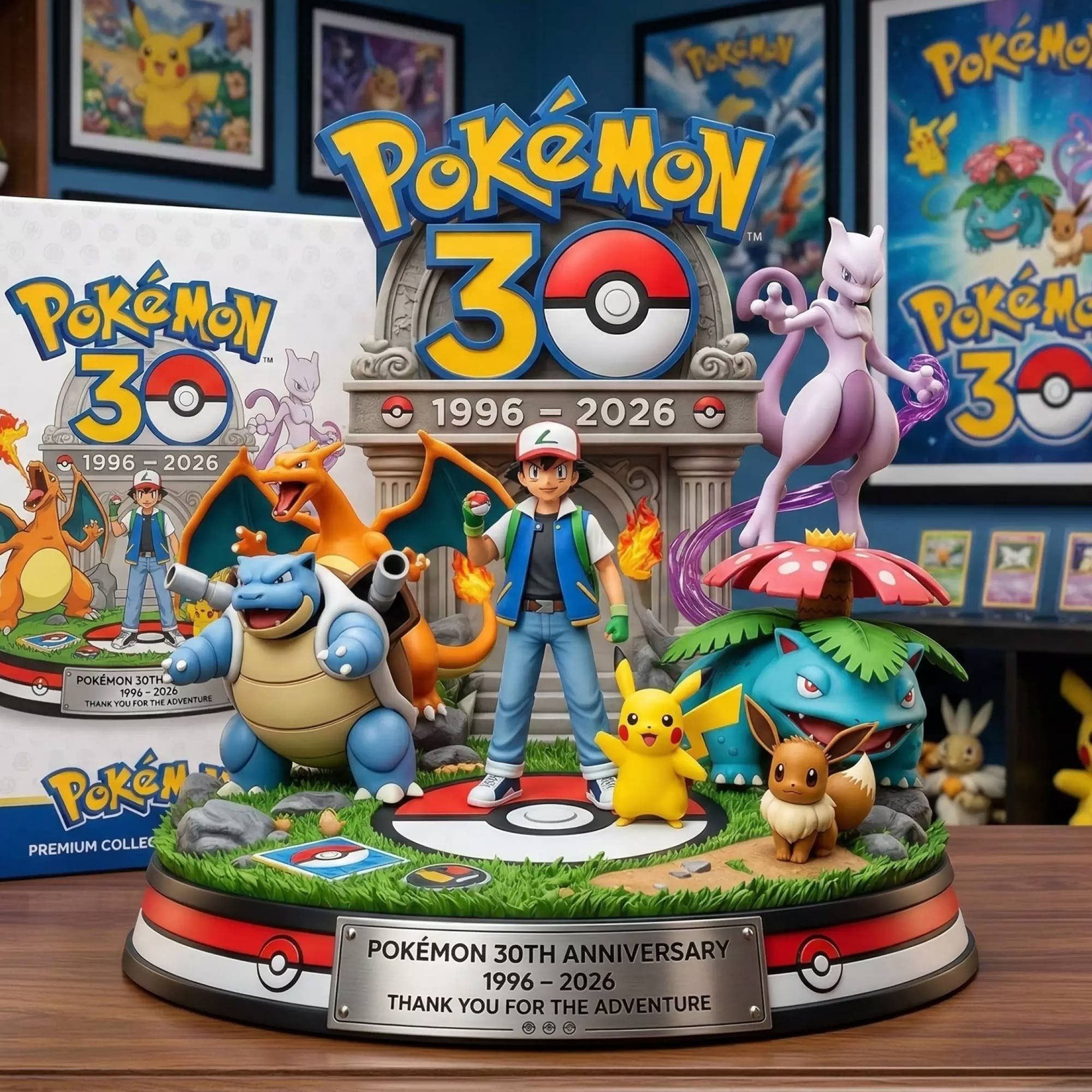 Pokemon 30th Anniversary 1996 2026 Acrylic Plaque Pokemon Merch Gifts Ideas For Son