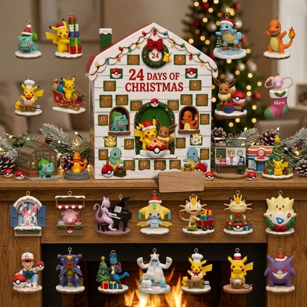 Pokemon Christmas Advent Calendar Cute Characters Countdown Box Xmas Gift For Pokemon Fans - Image 2