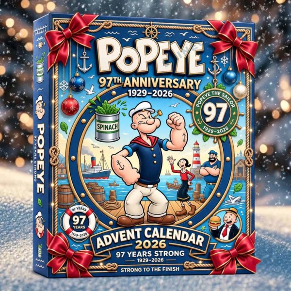 Popeye 97th Anniversary Advent Calendar Christmas Tree Ornaments Popeye The Sailor Man Merch - Image 2