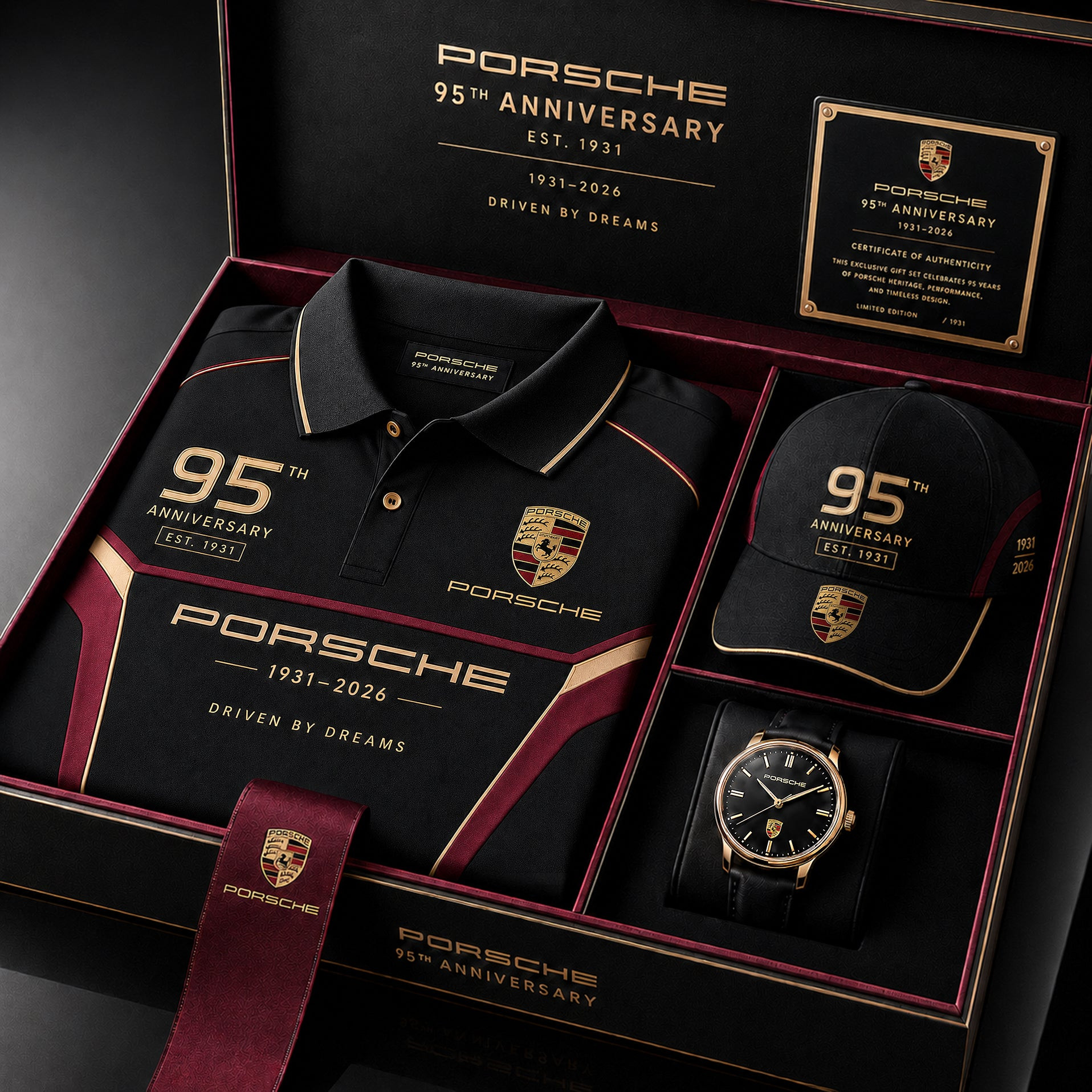 Pors 95th Anniversary Polo Shirt Driven By Dreams Pors Merch Car Lover Gifts For Brothers