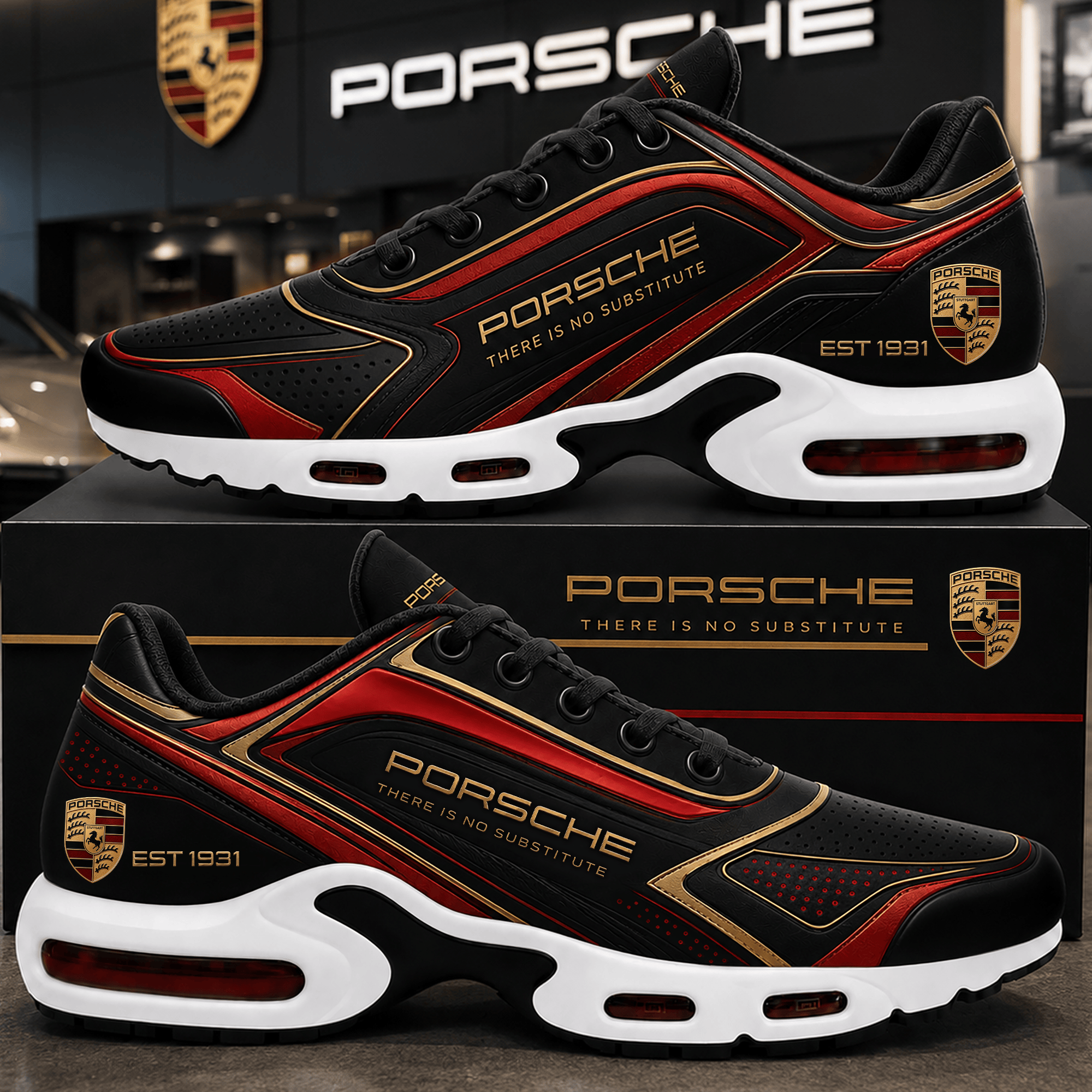 Pors There Is No Substitute Shoes Sneaker 2026 Pors Merch Present For Car Lovers