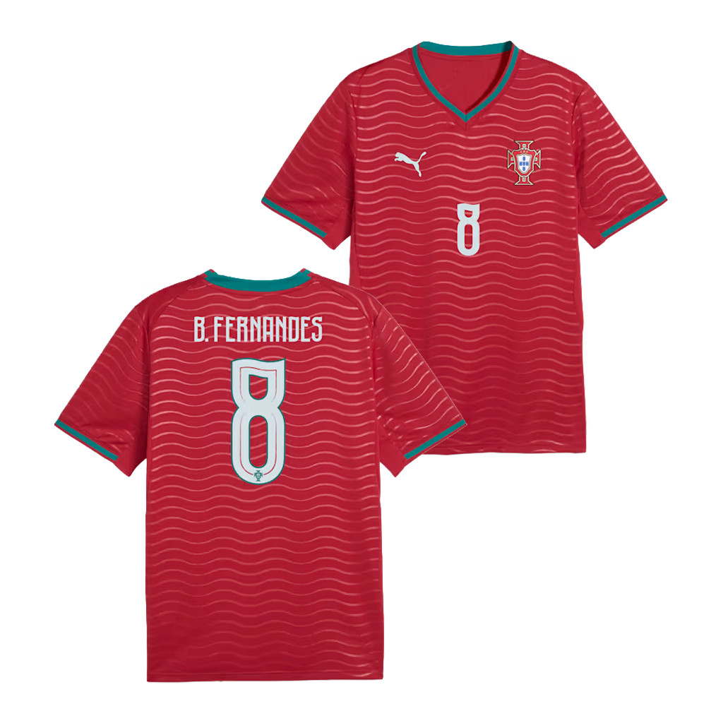 Portugal World Cup Merch 2026 Fernandes #8 Portugal 2026 Home Jersey Gift For Football Lovers