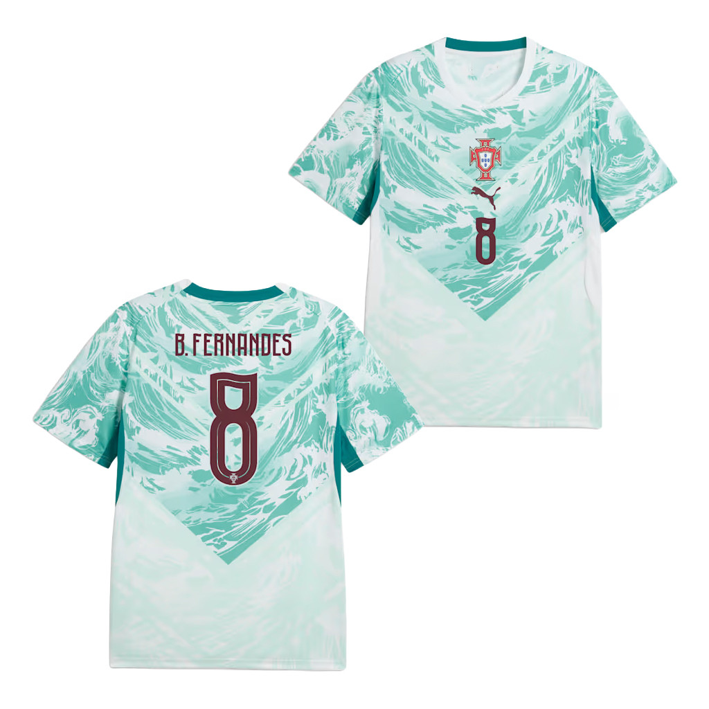 Portugal World Cup Merch 2026 Fernandes #8 Portugal National Team Away Jersey Game Day Gifts
