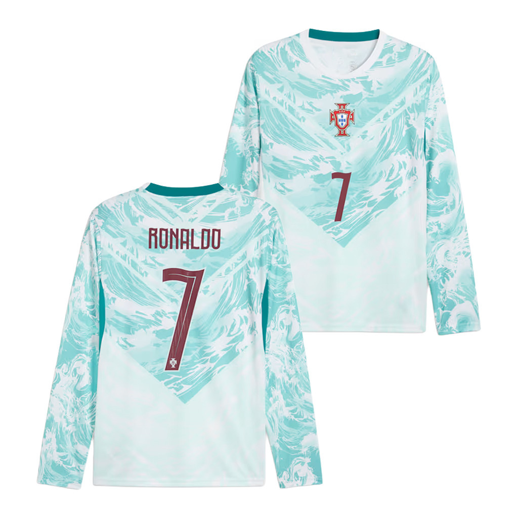Portugal World Cup Merch 2026 Ronaldo #7 Portugal 2026 Long Sleeve Away Jersey Game Day Gifts