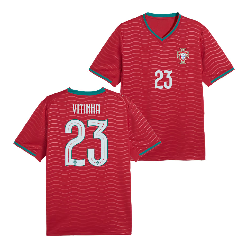 Portugal World Cup Merch 2026 Vitinha #23 Portugal 2026 Home Jersey FIFA Merch Game Day Gifts