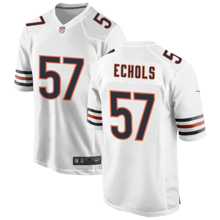 Power Echols Chicago Bears 2025 Game Jersey - White