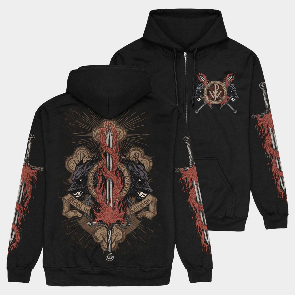 Powerwolf Merch 2026 Sermon Of Swords Zip Hoodie Best Gifts For Metal Band Fans