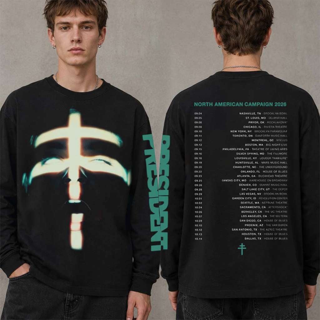 President Merch North American Campaign 2026 Tour Blood Of Your Empire Main Cover Long Sleeve Shirt