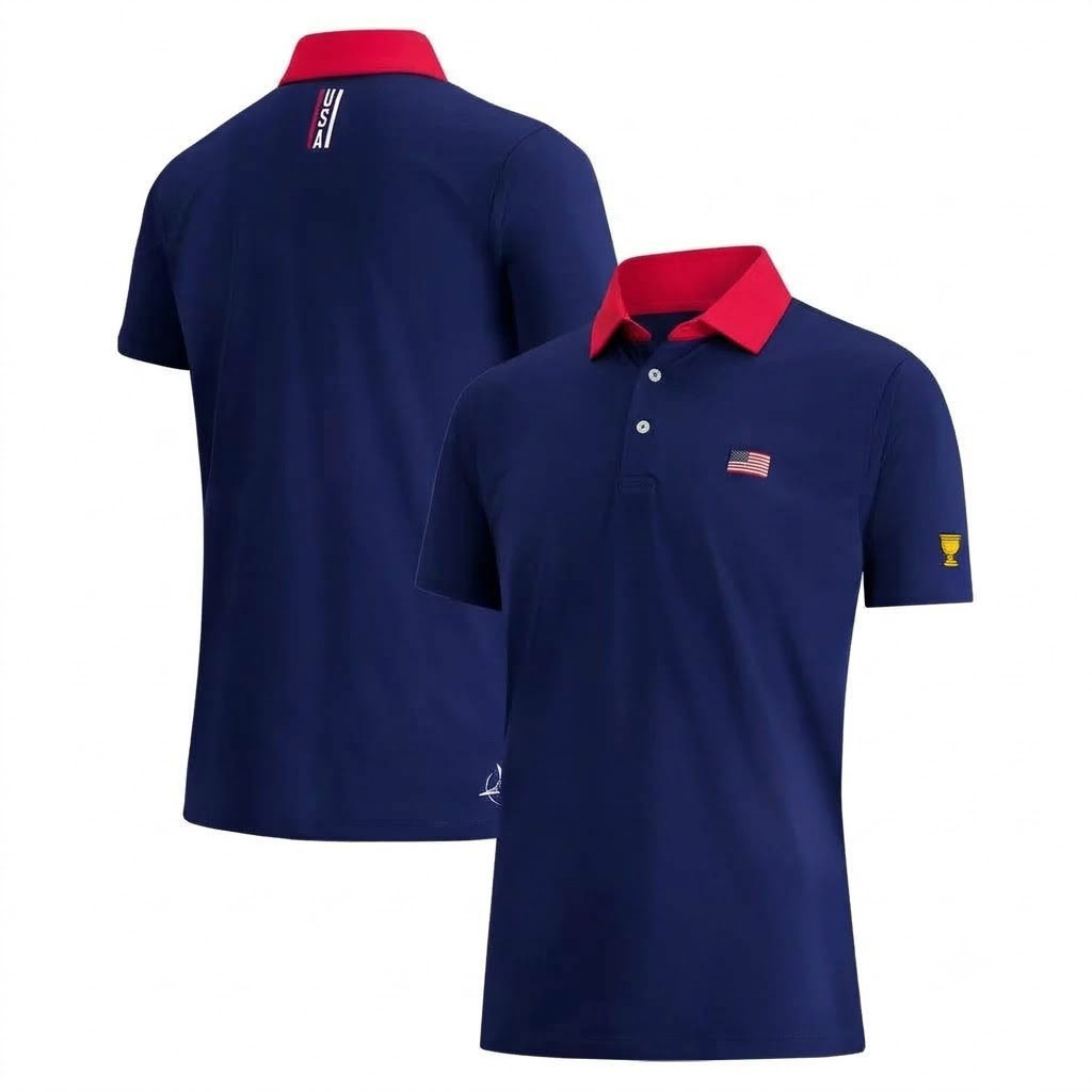 Presidents Cup Merch 2026 B Draddy Navy Team USA Presidents Cup CB Polo Shirt Gift For Golfer