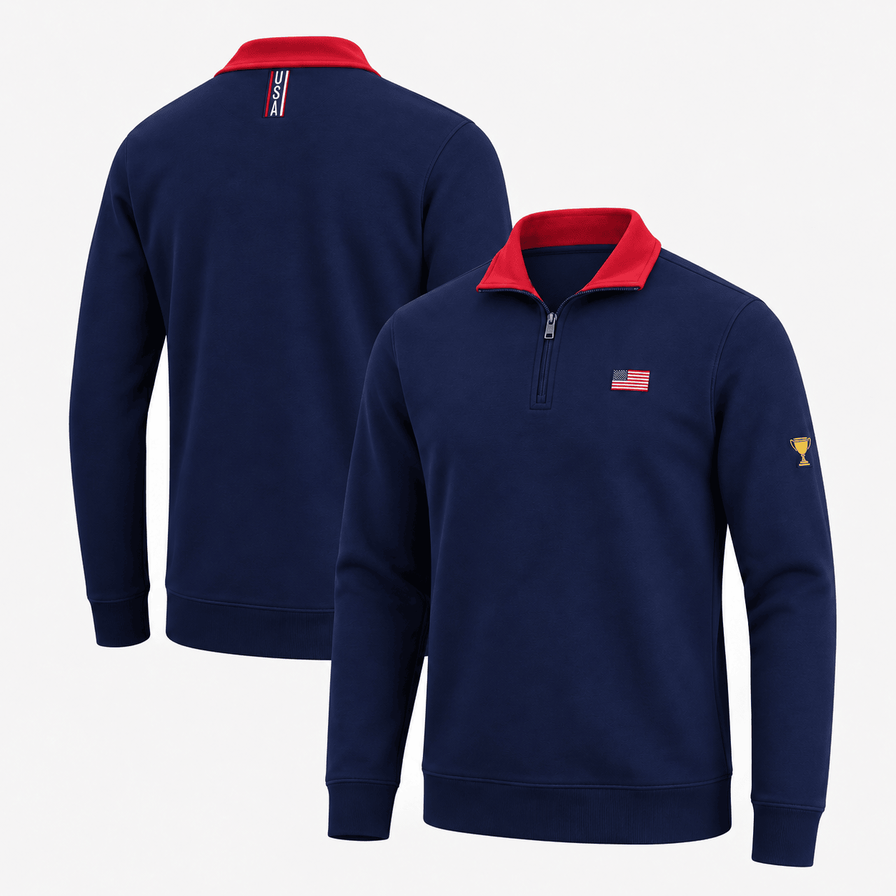 Presidents Cup Merch 2026 B Draddy Navy Team USA Presidents Cup CB Polo Shirt Gift For Golfer - Image 3