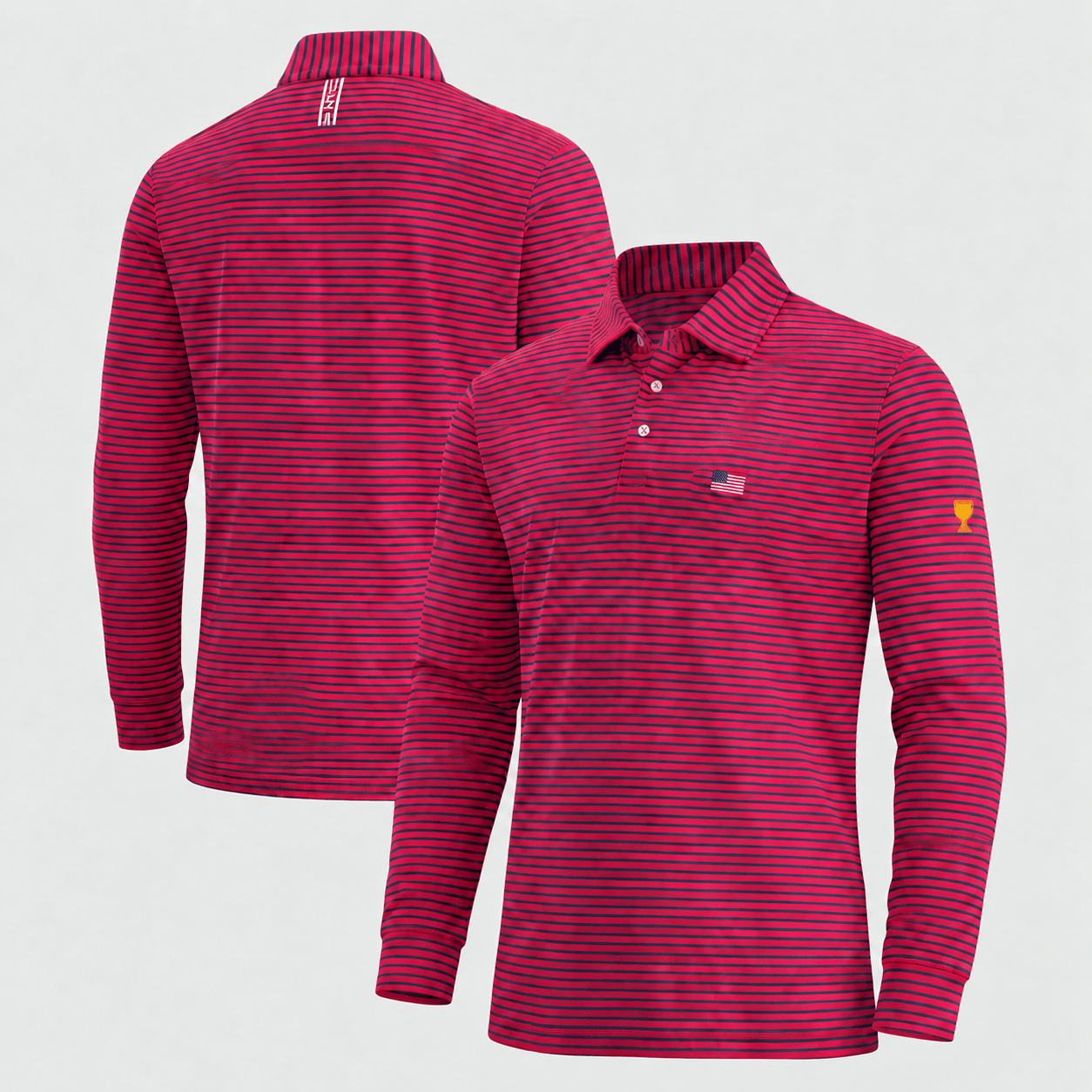 Presidents Cup Merch 2026 B Draddy Team USA 2026 Presidents Cup Tommy Stripe Polo Shirt Gifts - Image 2