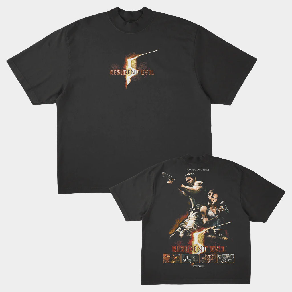 Prestige Merch Supply Resident Evil 5 Fear You Can't Forget T-Shirt Gifts For Game Lovers