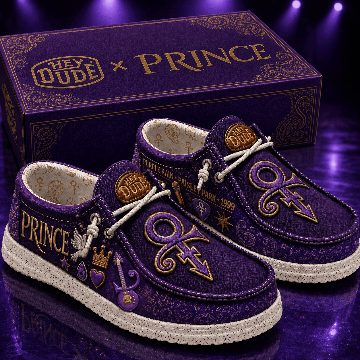 Prince Purple Rain Paisley Park 1999 Shoes Prince Merch Gift For Friends