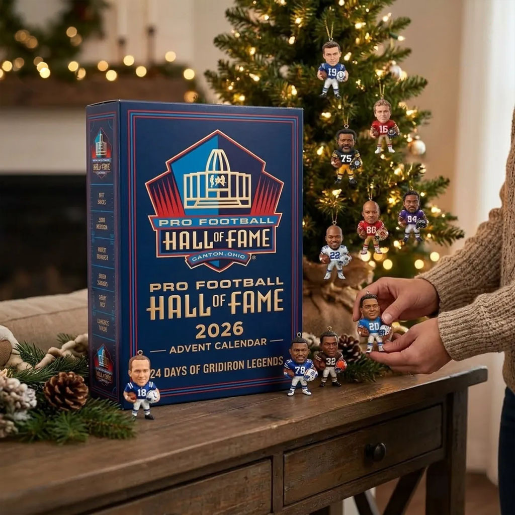 Pro Football Hall of Fame 2026 Advent Calendar 24 Days Of Gridiron Legends Christmas Ornaments