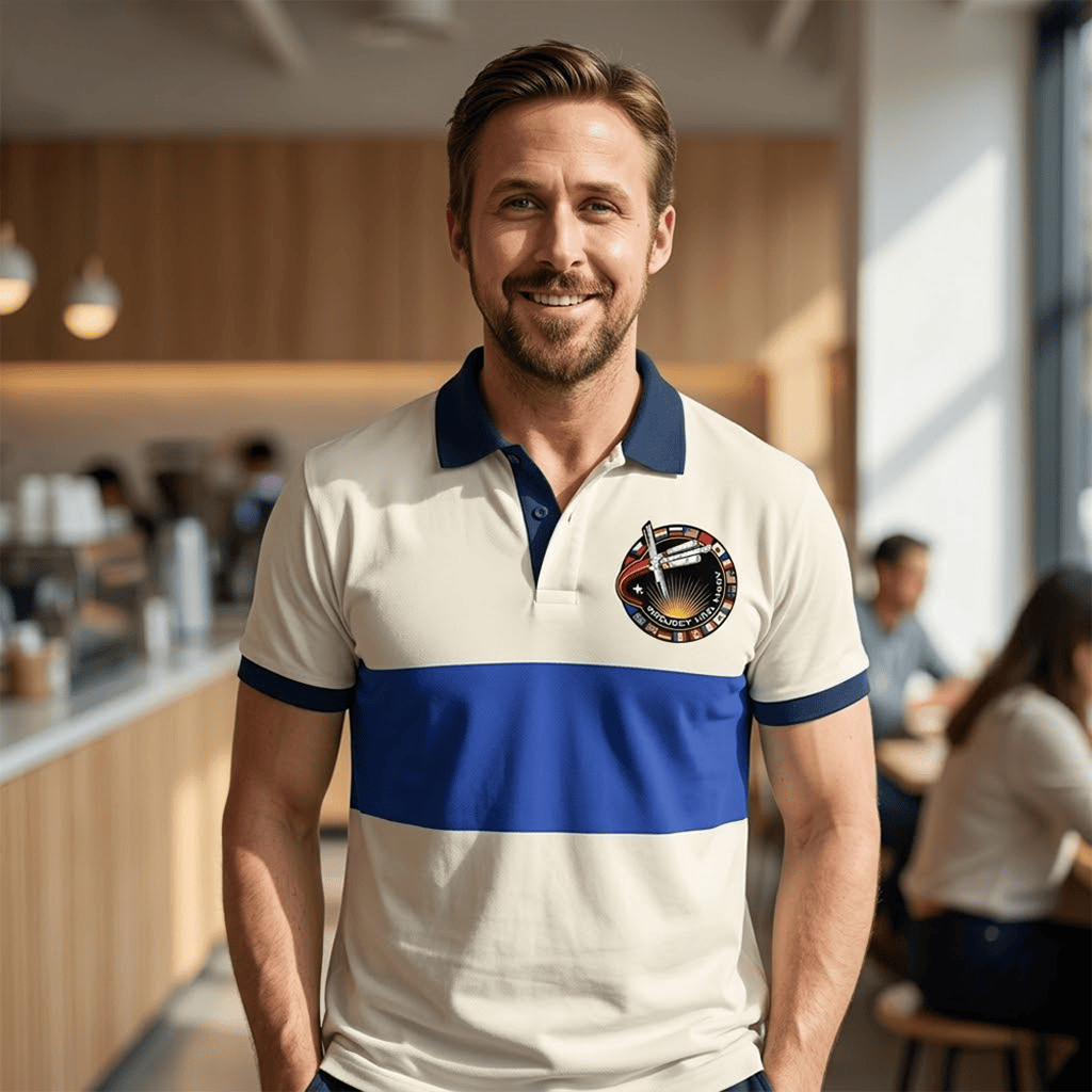 Project Hail Mary 2026 Ryan Gosling Mission Patch Polo Shirt Project Hail Mary Merch For Fans