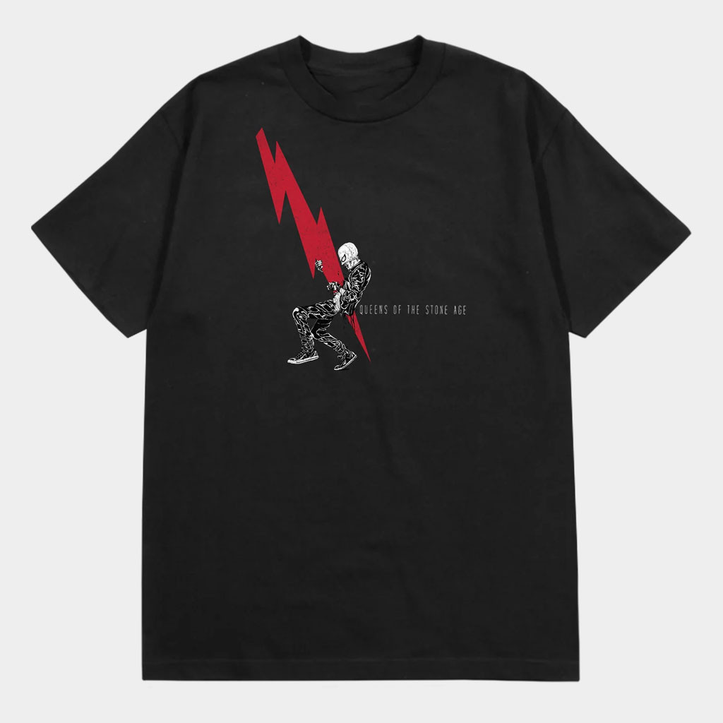 Queens Of The Stone Age Merch 2026 Man With Lightning Bolt T-Shirt Present For Rock Lovers