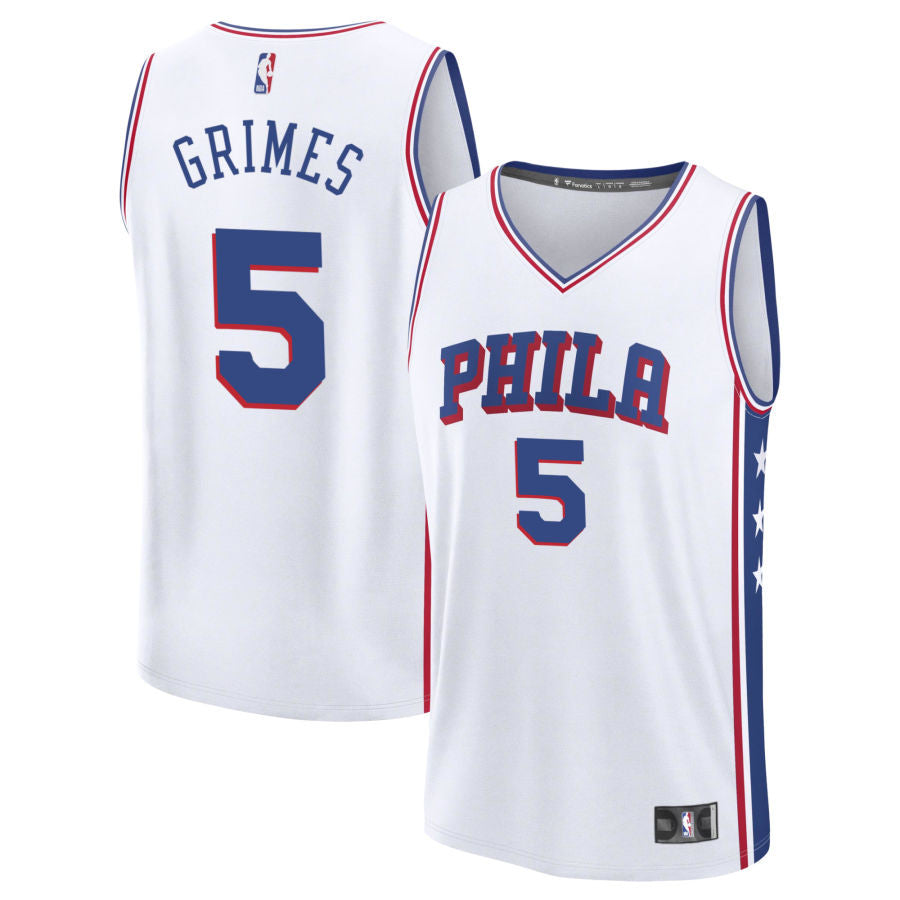 Quentin Grimes Philadelphia 76ers 2025 Fast Break Association Edition Jersey - White