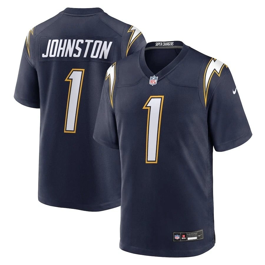 Quentin Johnston Los Angeles Chargers 2025 Alternate 2025 Game Jersey - Navy