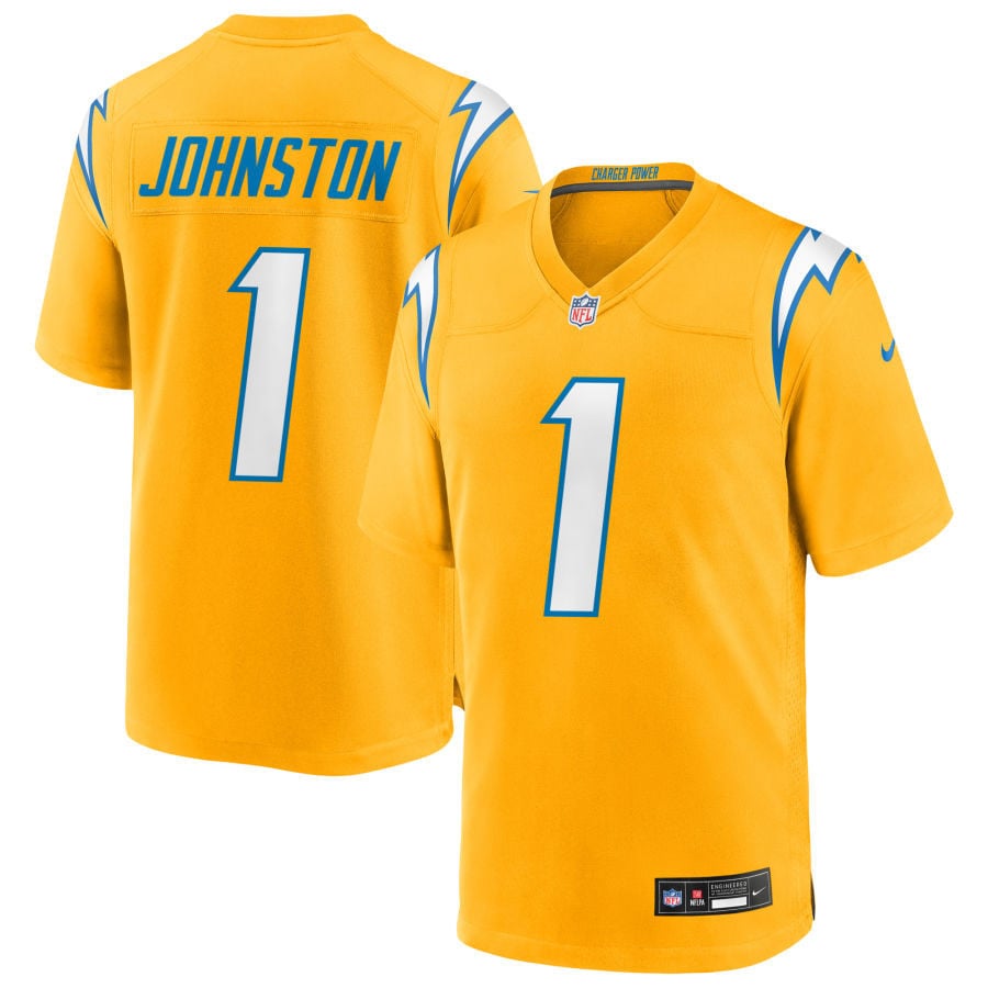 Quentin Johnston Los Angeles Chargers 2025 Alternate Charger Power Game Jersey - Gold