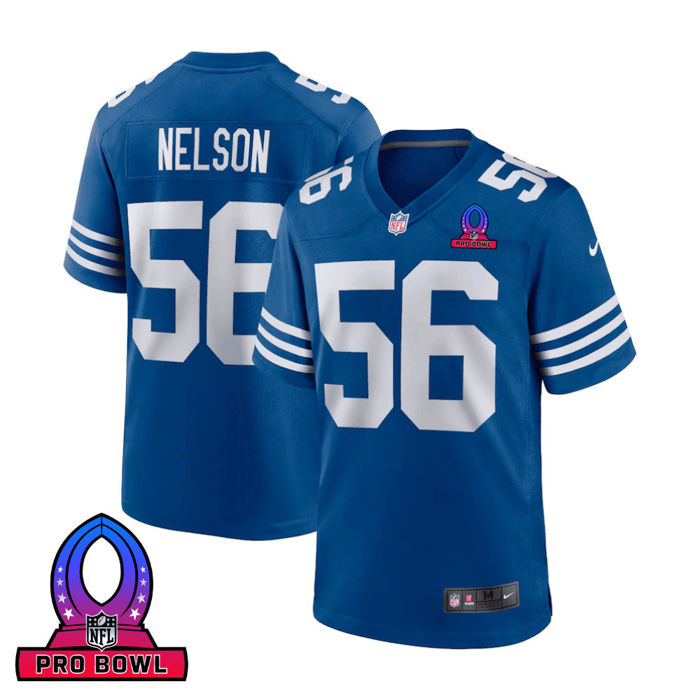 Quenton Nelson Indianapolis Colts 2025 Pro Bowl Patch Game Men Jersey - Royal