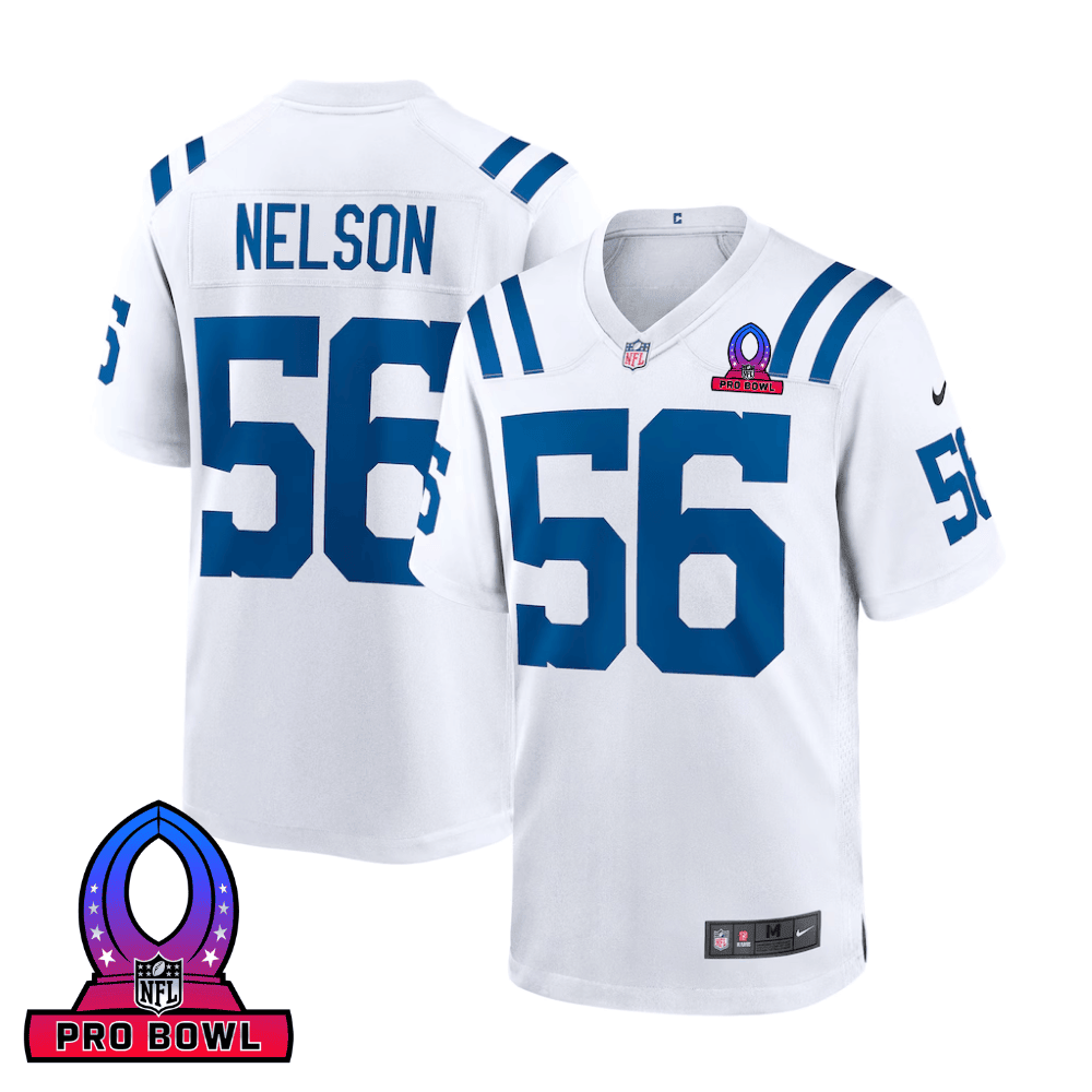 Quenton Nelson Indianapolis Colts 2025 Pro Bowl Patch Game Men Jersey - White