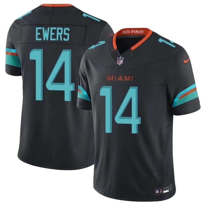 Quinn Ewers Miami Dolphins 2025 ï¿½ï¿½ï¿½Rivalriesï¿½ï¿½ï¿½ Vapor Limited Stitched Jersey - Navy