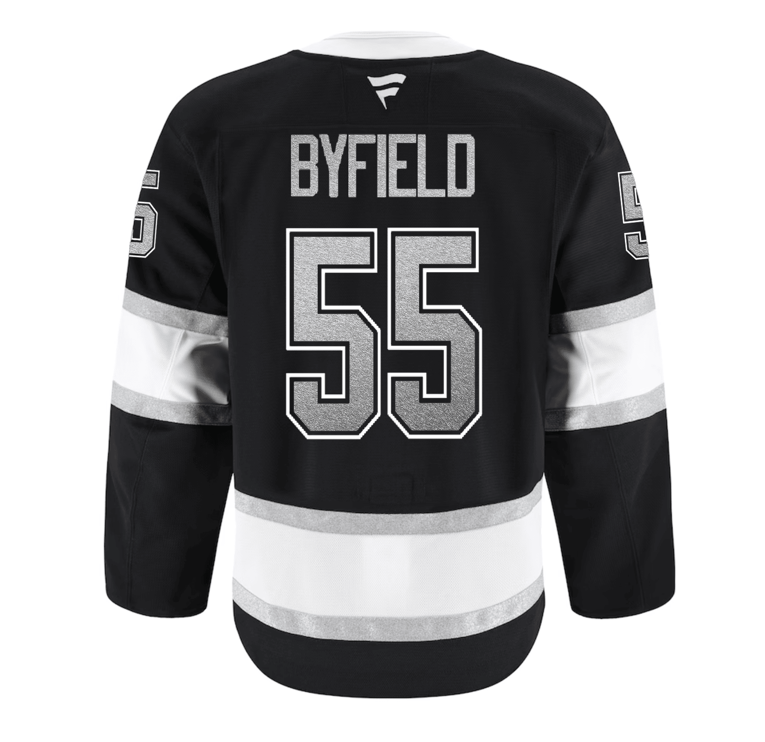 Quinton Byfield Los Angeles Kings 2025 Pro Home Jersey - Black 2 Quinton Byfield Los Angeles Kings 2025 Pro Home Jersey - Black - Image 2