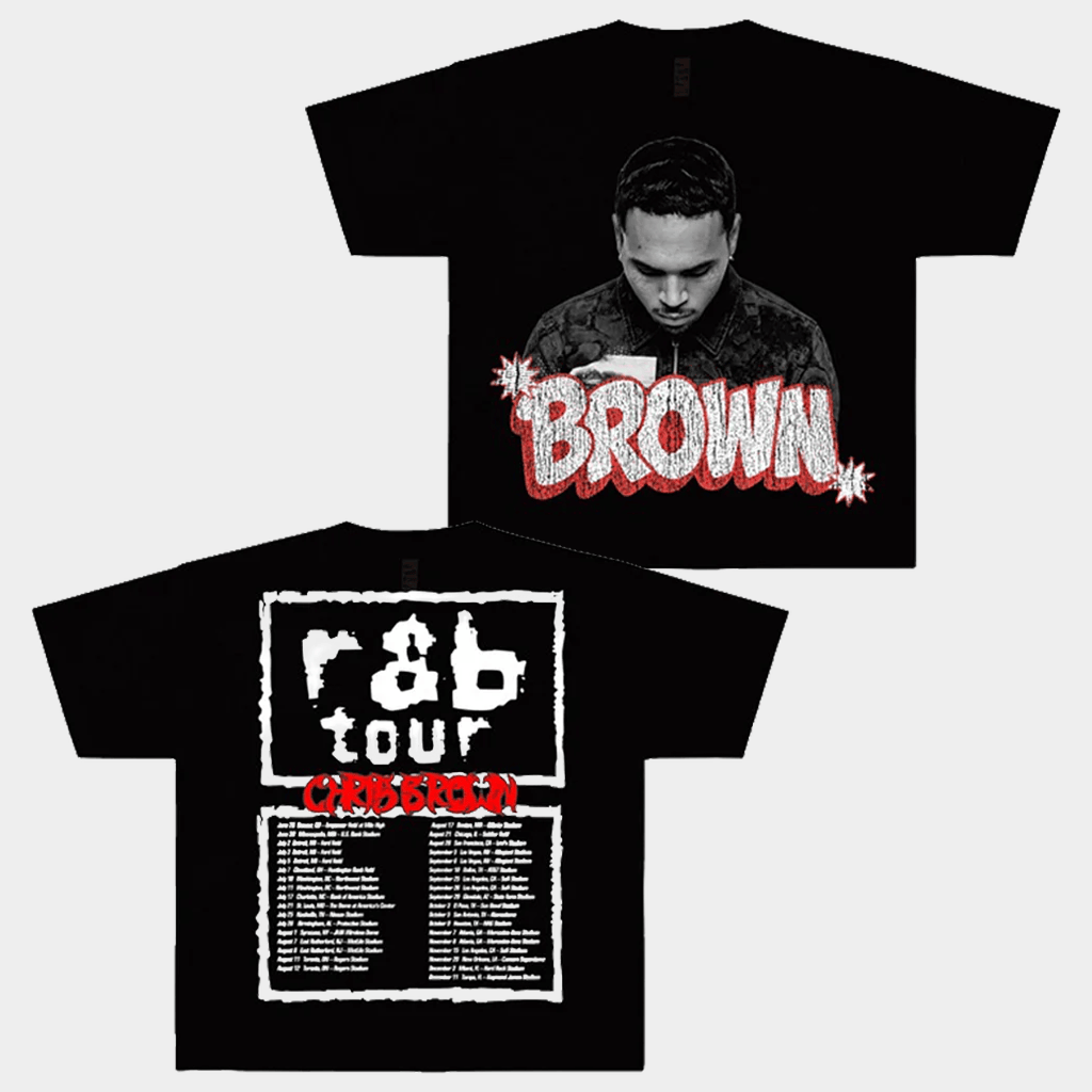 R&B Merch 2026 Chris Brown R&B Tour Black T-Shirt R&B Tour Merch Gift For Music Lovers