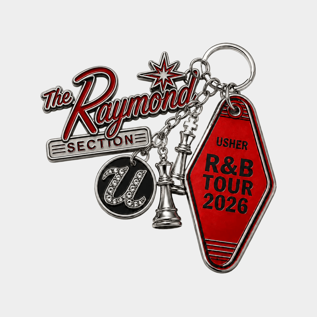 R&B Merch 2026 Usher Raymond R&B Tour Charm Keychain Chris Brown And Usher Merch Fan Gifts