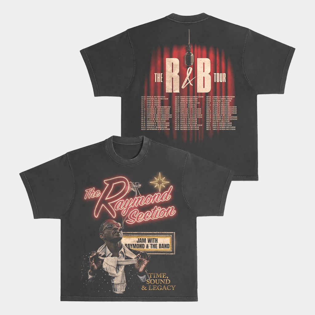 R&B Merch 2026 Usher Raymond R&B Tour Stage Graphic Vintage T-Shirt Gifts For Music Lovers