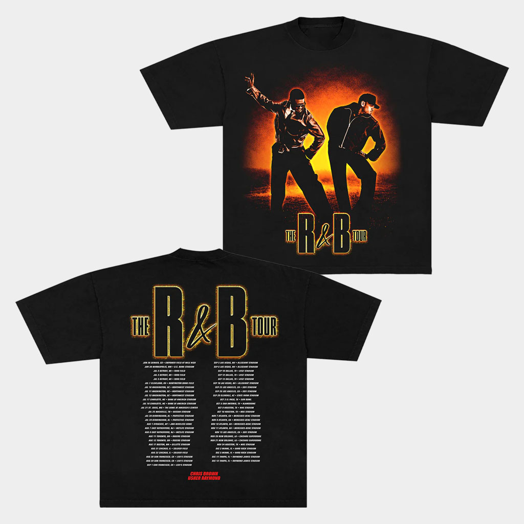 R&B Tour Merch 2026 R&B Tour T-Shirt Black Music Related Gifts For Guys